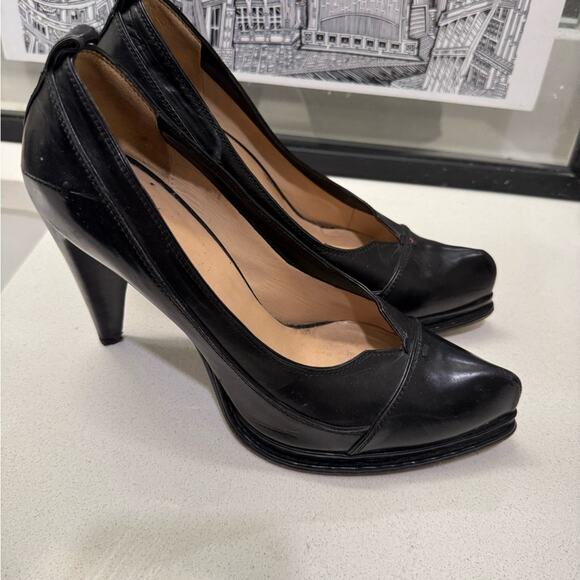 CNC Costume National Women's Black Leather Shoes Size 40, women’s 9.5 - Picture 12 of 14